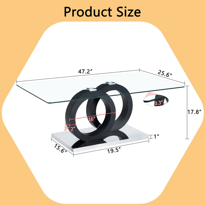 Minimalist Coffee Table - Black