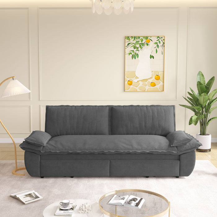 Pull Out 3-In-1 Convertible Sleeper Sofa
