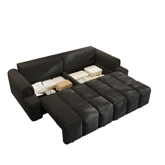 4 Seater Modern Couch With Seats Storage