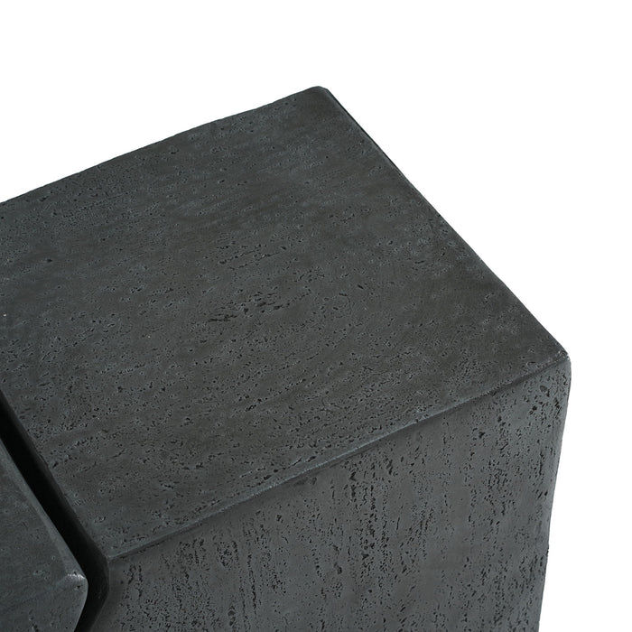 Rectangular Outdoor Indoor Accent Side Table (Set of 2)