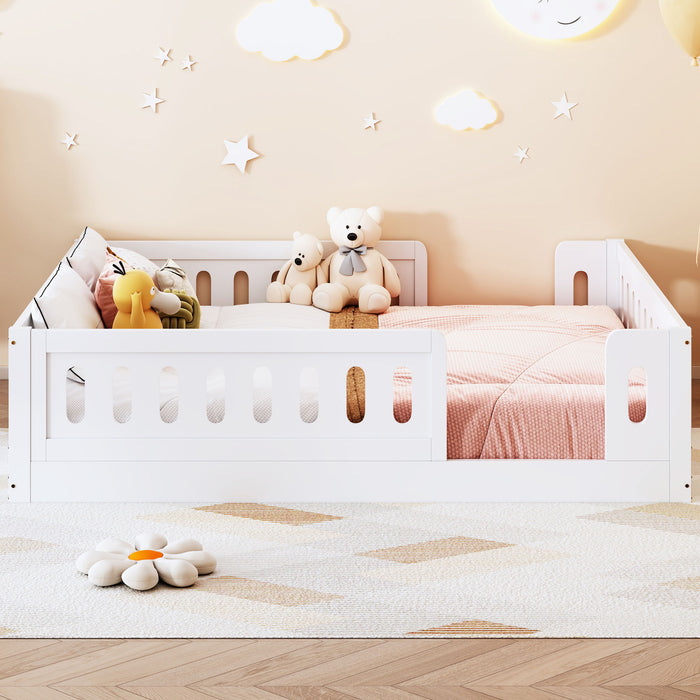 Platform Bed With Guardrail