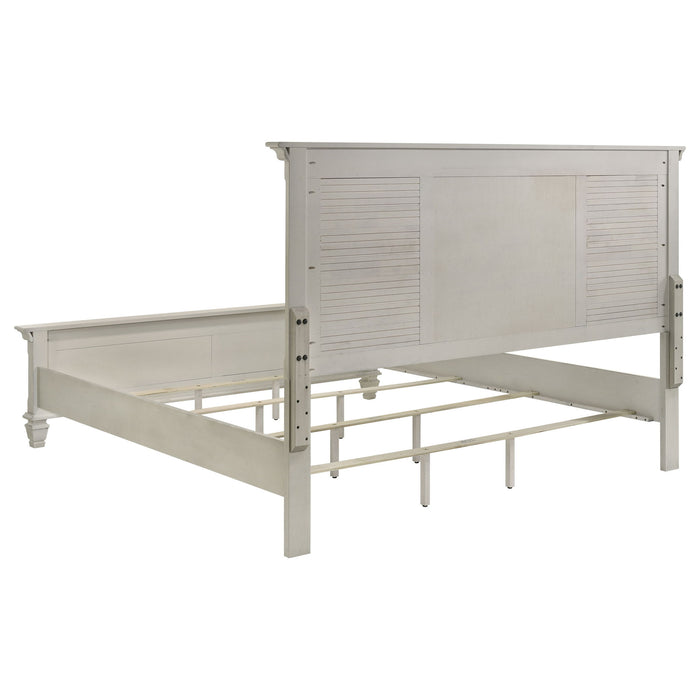 Hazel - Eastern King Panel Bed - White