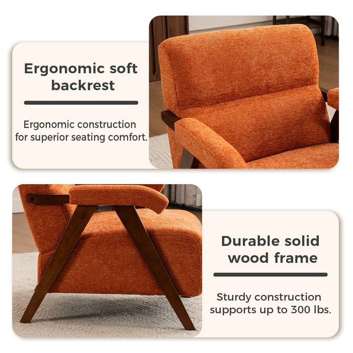 Modern Accent Chair With Tufted Armchair For Reading Room