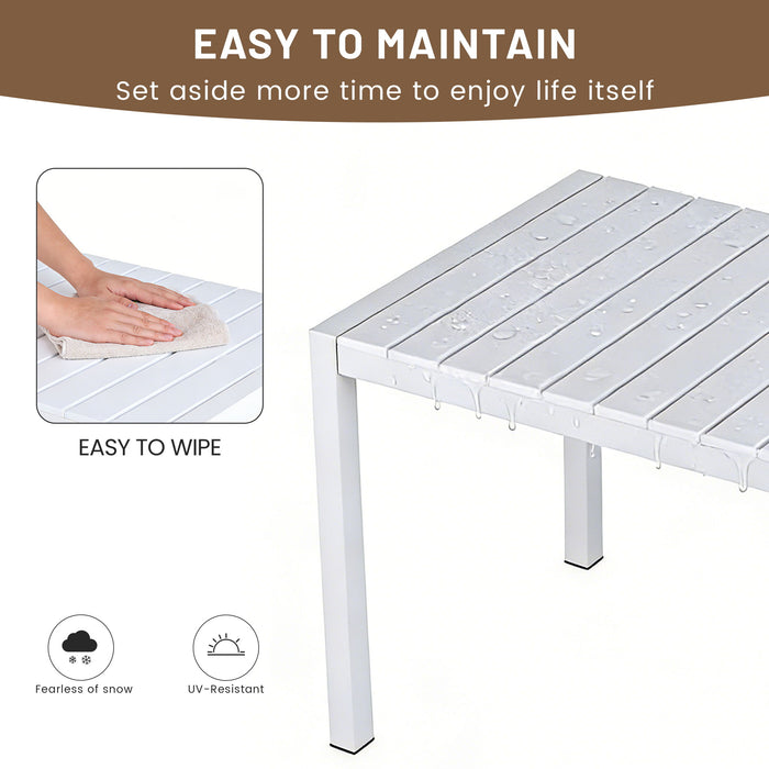 4 Piece Set Of Modern Striped Color- Blocking Single Chairs With Long Table