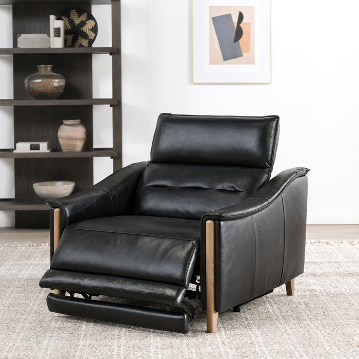 Cullman - Leather Power Recliner Accent Chair - Black
