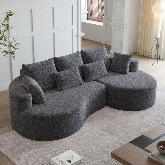 Curved Oversized Sectional Sofa With Extra Deep Seat