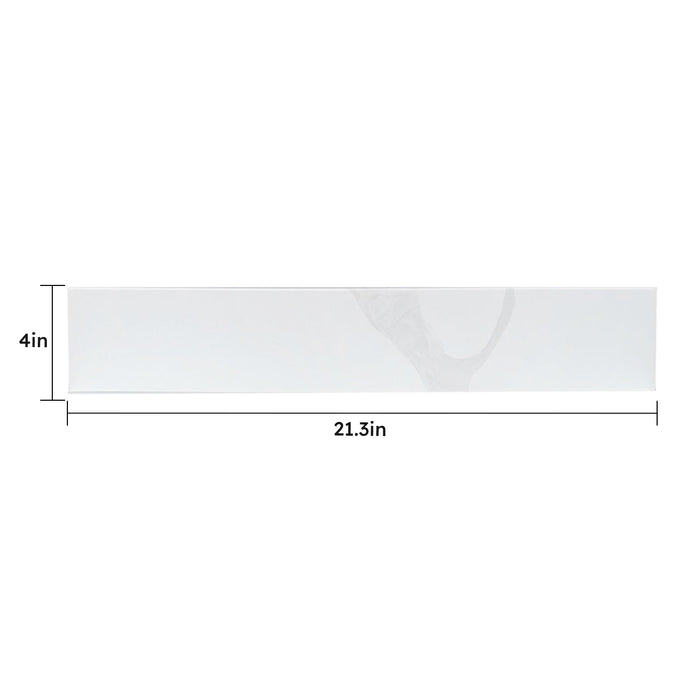 Side Splash With Backsplash For Bathroom Vanity Top - White