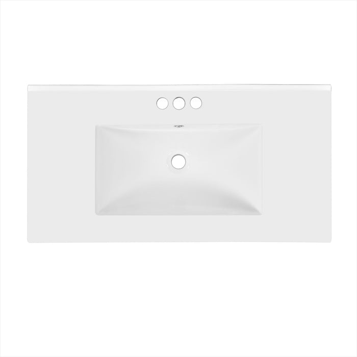 Modern Bathroom Vanity With Ceramic Sink, Soft Close Storage Cabinet