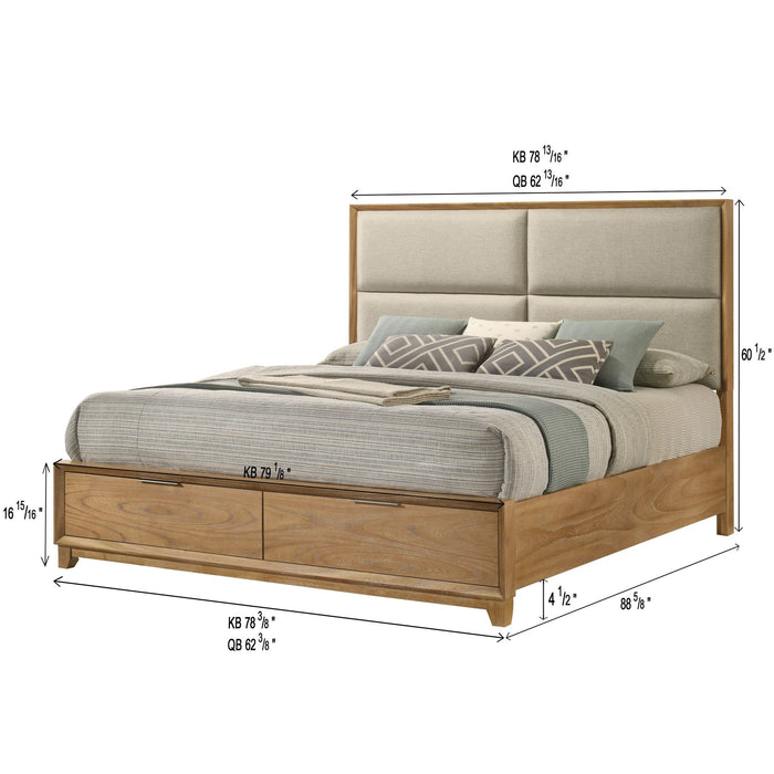 Contemporary Storage Platform Bed With Ultra Plush Headboard