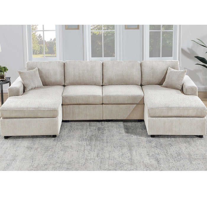 Modern Design Sectional Set With Right And Left Arm Chaise