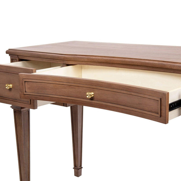Dauphin - 3 Drawer Executive Desk - Brown