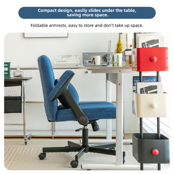 Criss Cross Armrest Office Chair With Wheels