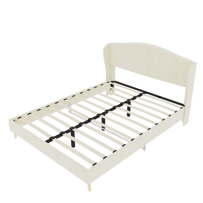 Upholstered Bed, Tufted Headboard, Comfortable Sleep