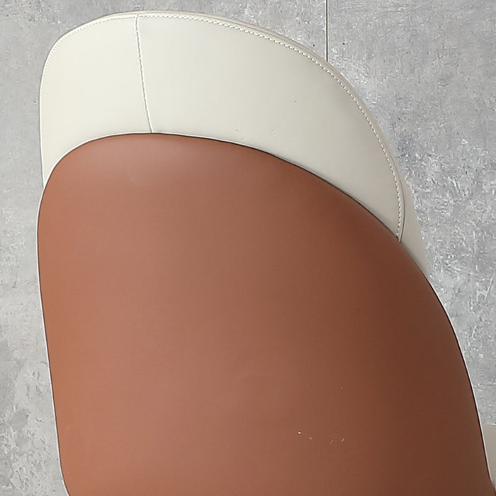 Modern Dining Chairs (Set of 2) With Gold Metal Legs - Beige