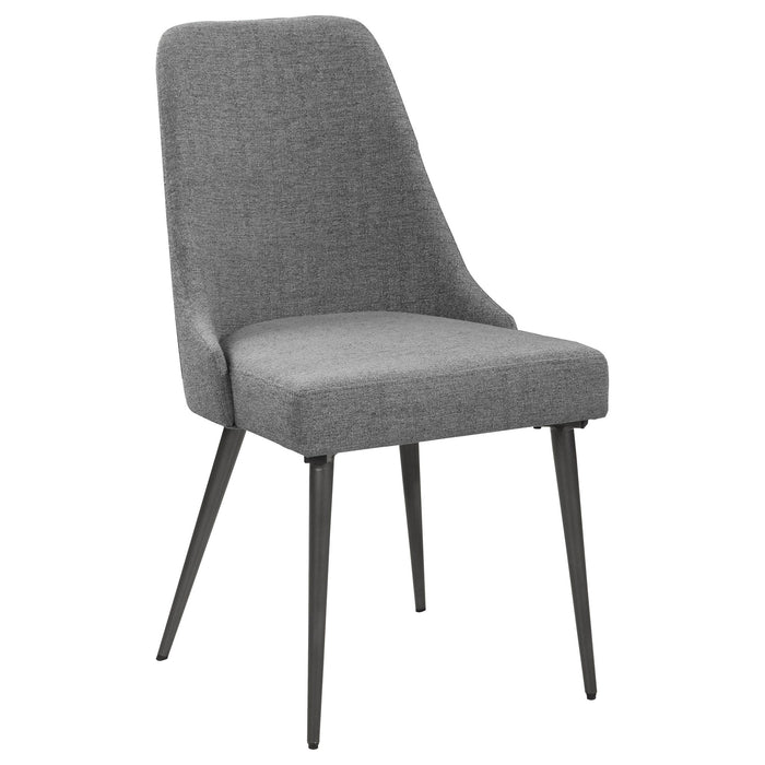 Side Chairs Upholstered With Tapered Legs (Set of 2) - Gray
