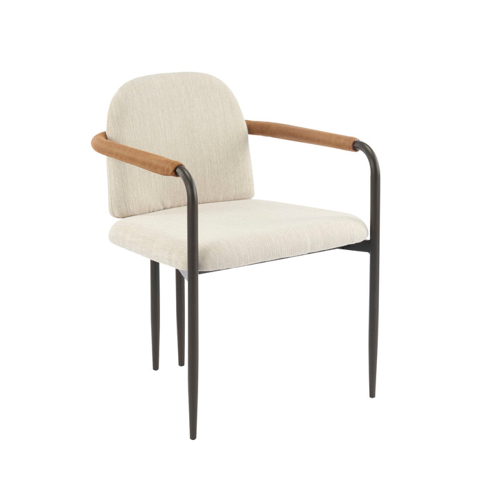 Modern Dining Chair Set With Durable Iron Frame And Comfortable Fabric Upholstery