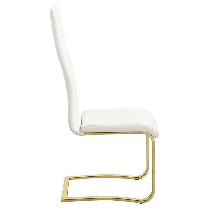 Whittingham - Dining Side Chair (Set of 4) - White / Gold