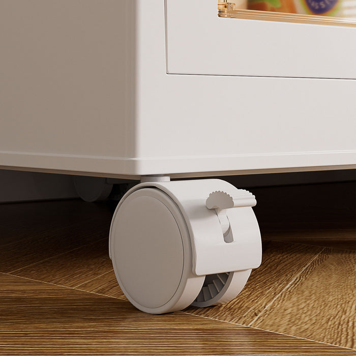 Portable Wardrobe Closet Storage Organizer For Clothes With Magnetic Doors, 12 Cubes & 2 Hanging Rods - White