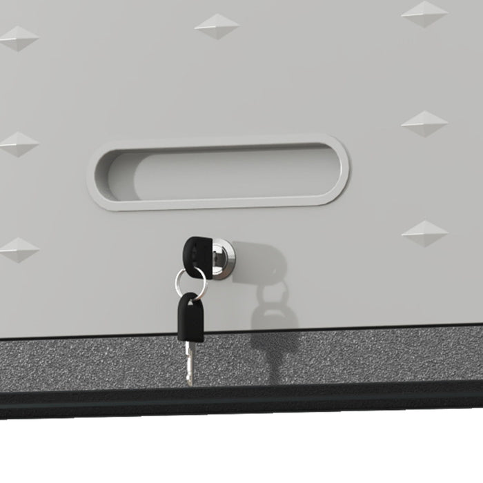 Heavy Duty Metal Wall Mounted Tool Storage Cabinet Steel Metal Garage Storage Cabinet - Black / Gray