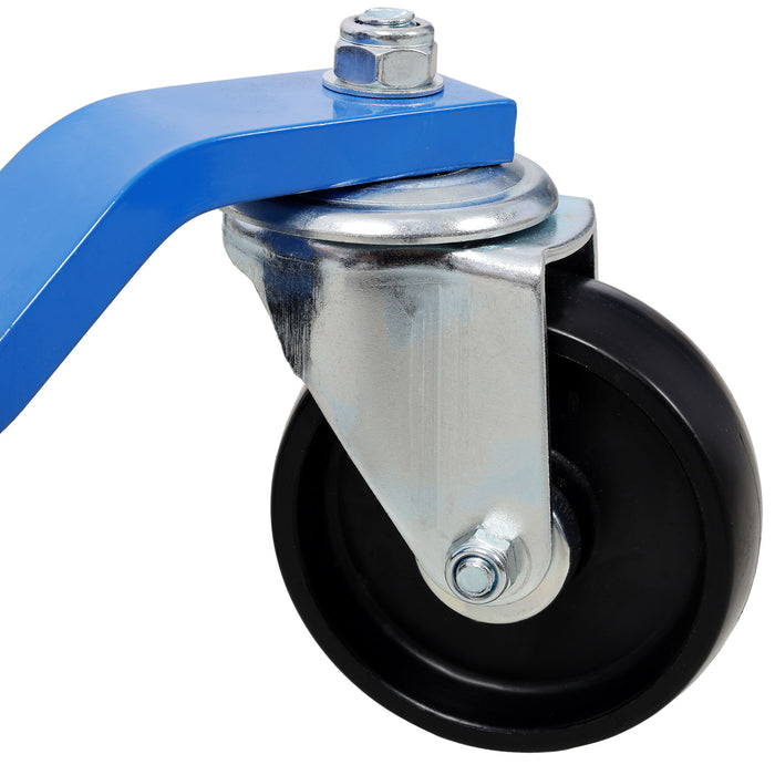 Hydraulic Car Wheel Dolly (Set of 2) With Foot Pedal Lift, 1, 500Lbs Capacity - Black / Blue
