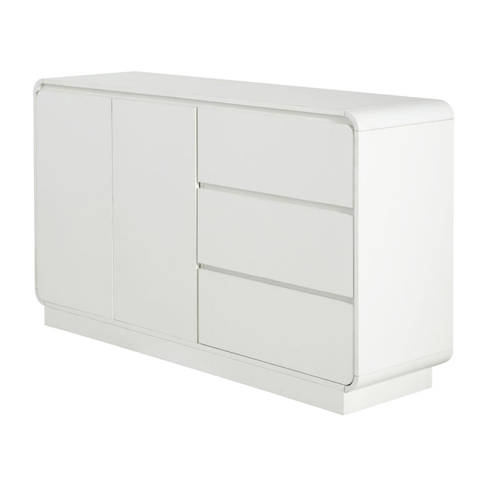 Sideboard, Wide Storage With 2 Doors And 3 Drawers