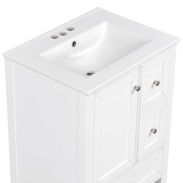 Modern Bathroom Vanity With Sink, Freestanding Cabinet With Drawers And Shelves