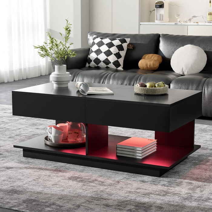 Multifunctional Adjustable Coffee Table With Hidden Storage Space For Living Room