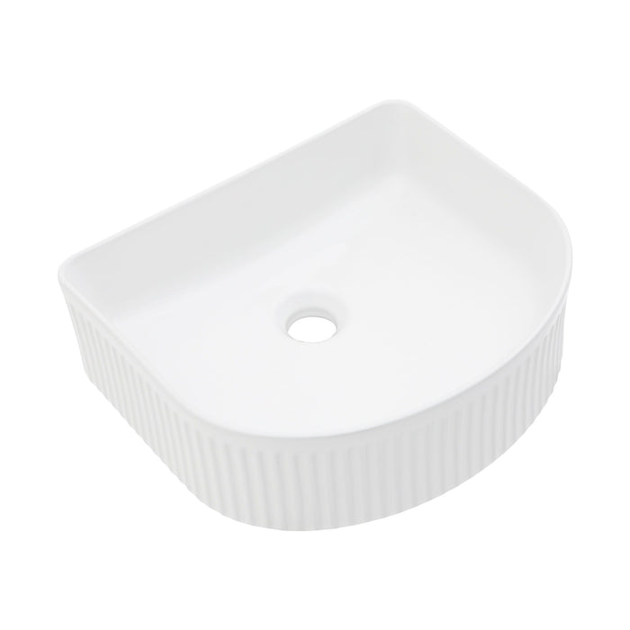 Vessel Bathroom Sink With Design - White