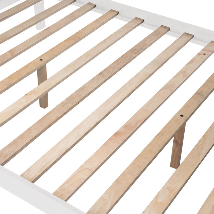 Stairway Bunk Bed With Storage And Guard Rail For Bedroom