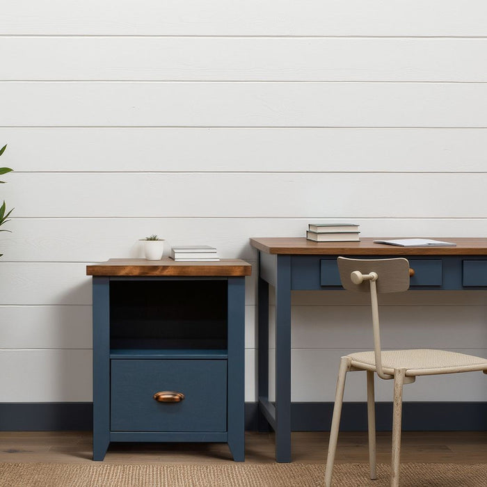 Drawer File - Blue Denim / Whiskey