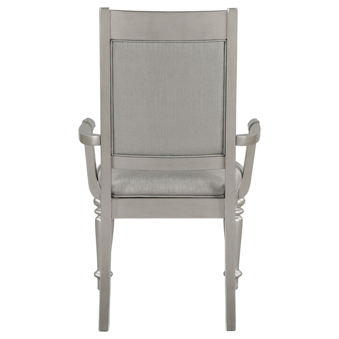 Hollywood - Platinum Open Back Arm Chair (Set of 2) - Silver