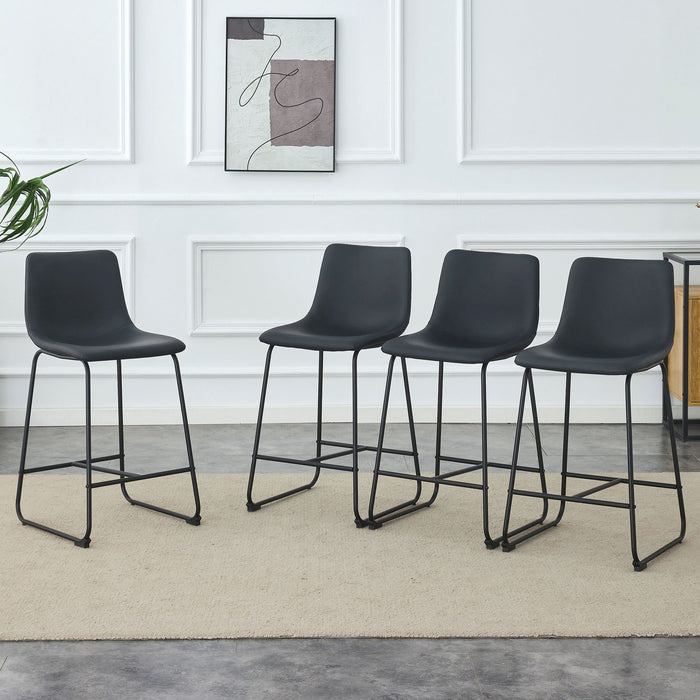 Retro Bar Chairs, Comfortable Stools (Set of 2)