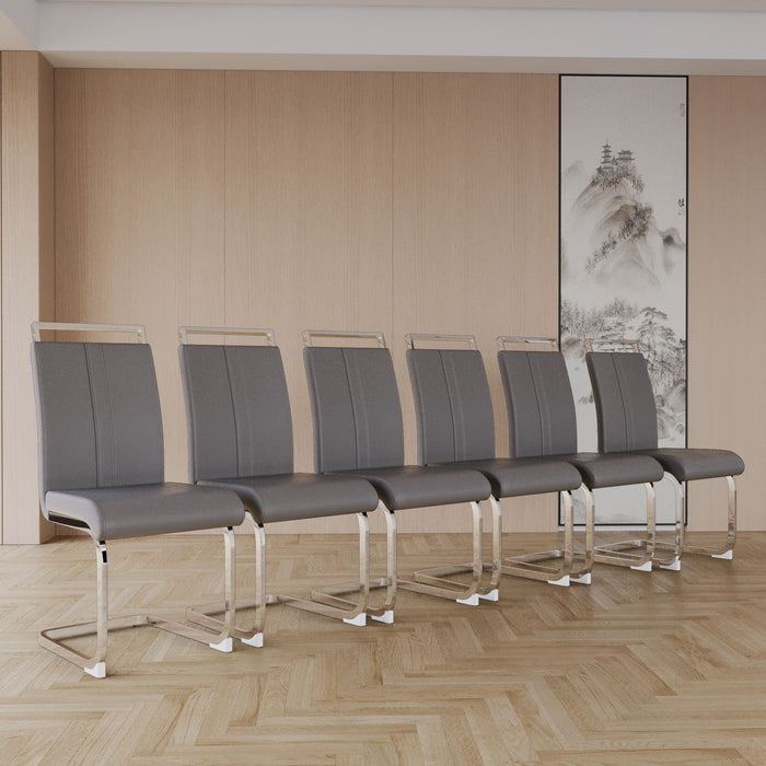 Modern Dining Chairs With Padded Seat, High Back