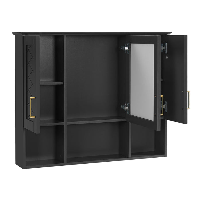 Modern Wall Mounted Medicine Cabinet With Adjustable Shelves, Soft Close Doors, High Define Mirror