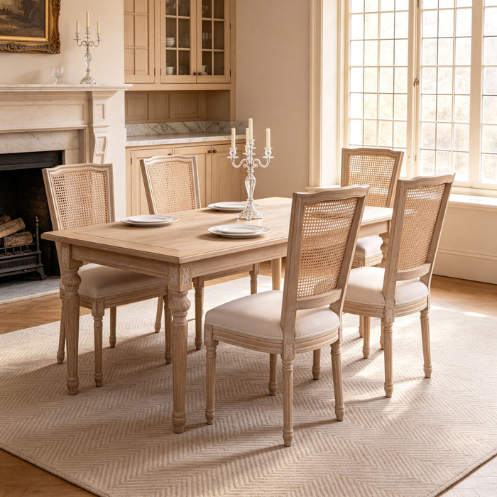 Upholstered Dining Chairs With T - Shaped Back (Set of 2) - Beige
