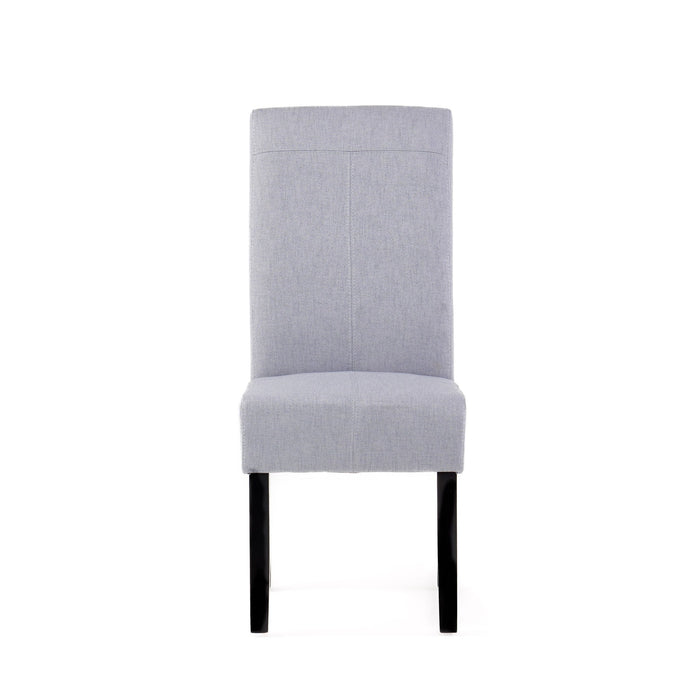 Amaranthine - Upholstered Dining Chair With High Back And Wood Legs (Set of 2) - Light Gray