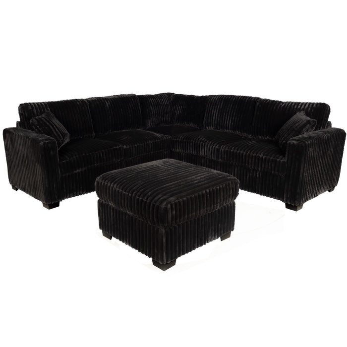 Modern Sectional Set With Cocktail Ottoman