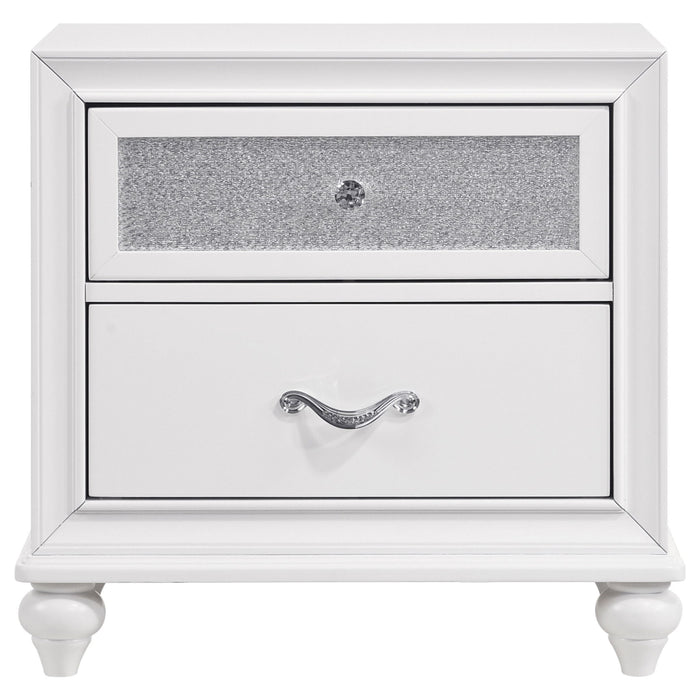 Barzini - 2 Drawer Nightstand Storage - White