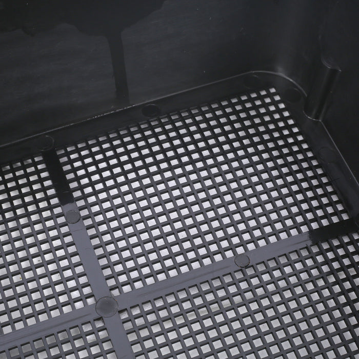 Eco Friendly 5 Layer Worm Compost Bin With 50L Capacity, Easy Setup Plastic Worm Farm Kit - Black