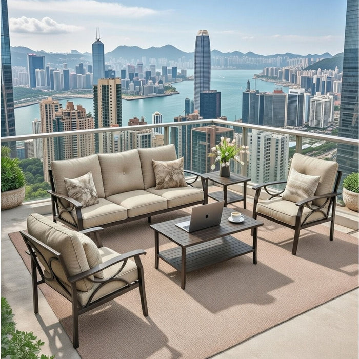 Patio Furniture Set & Coffee Table For Backyard