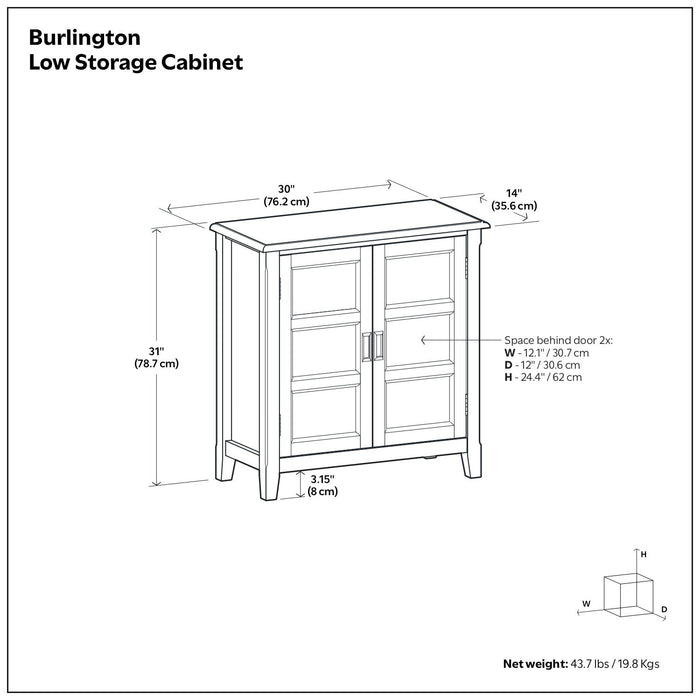 Burlington - Handcrafted Low Storage Cabinet