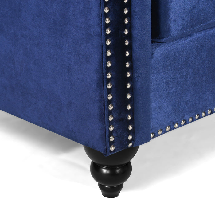 Chesterfield Style 3 Seater Sofa With Deep Button Tufting