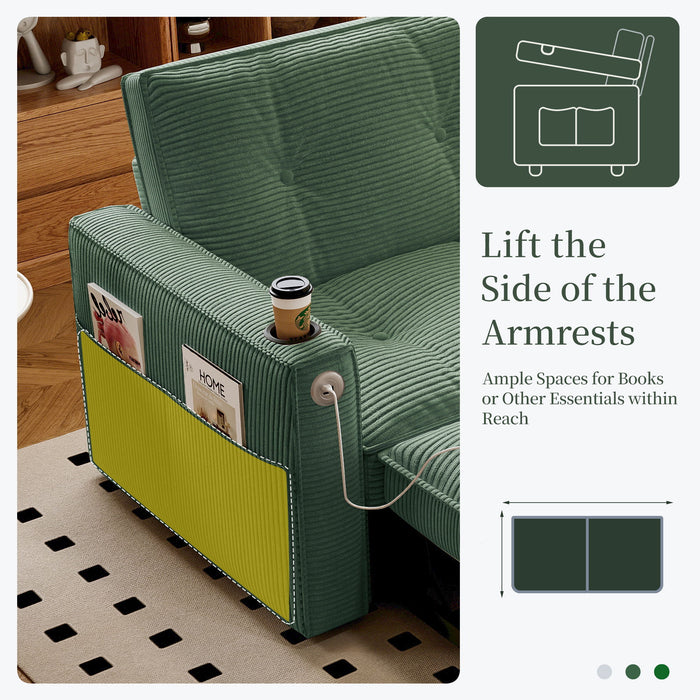 2 In 1 Convertible Sofa Bed For Living Rooms