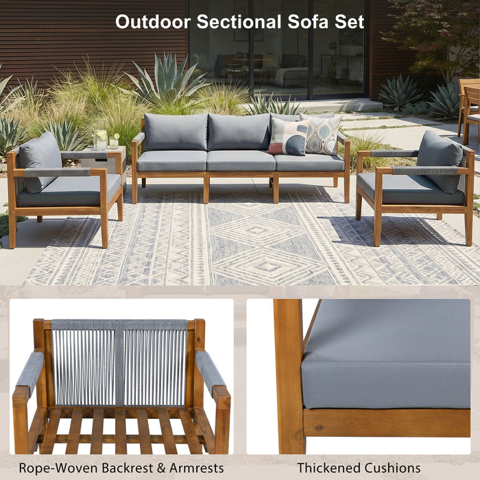 3 Piece Outdoor Sectional Sofa Set