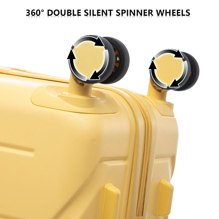 3 Pieces Set 20" / 24" / 28" Spinner Wheel Luggage With Combination Lock