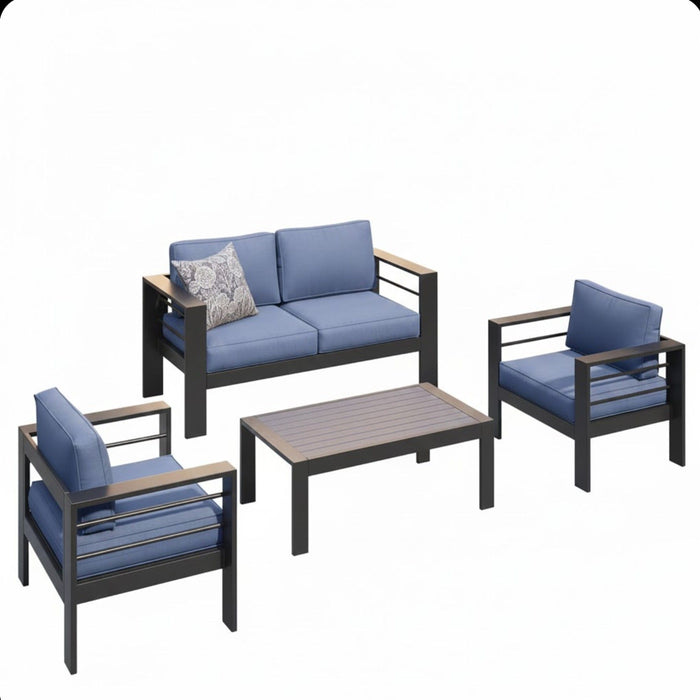 Outdoor Patio Set, All-Weather, Thick Cushions