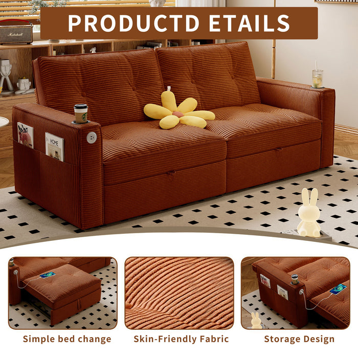 2 In 1 Convertible Sofa Bed For Living Rooms