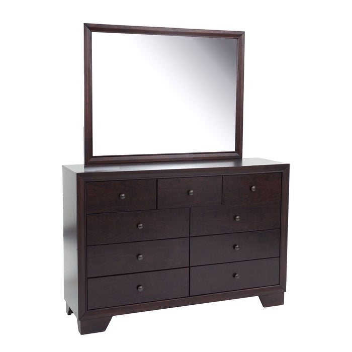 1 Piece Dresser With 9 Drawers - Brown
