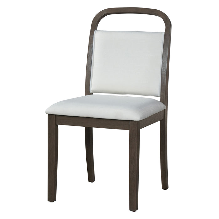 Farmhouse Dining Set With 4 Upholstered Chairs & 1 Bench