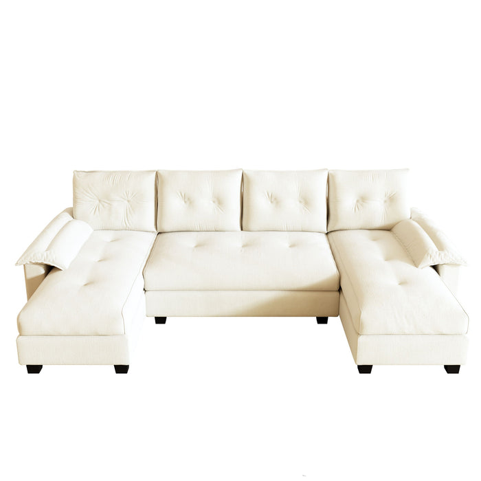 U-Shaped Sleeper Sofa With Pull Out Bed